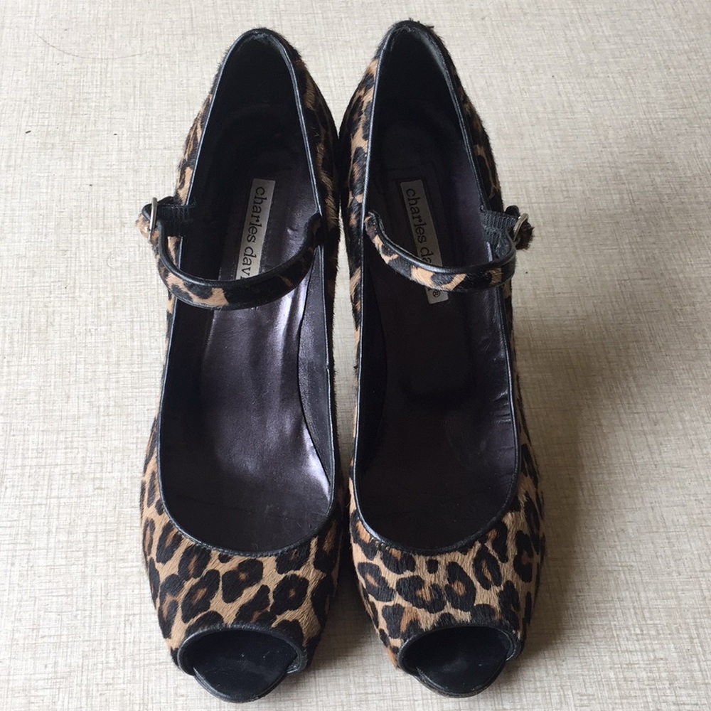 Charles David leopard heels